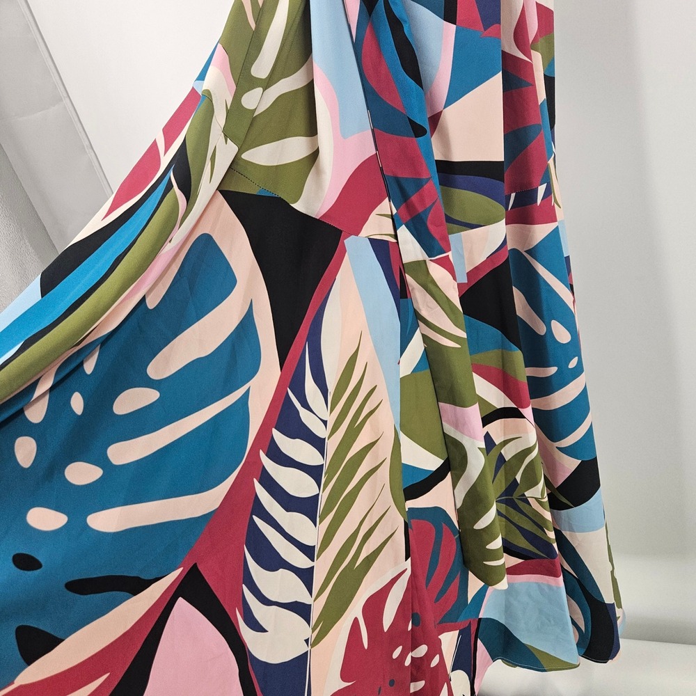 Hutch Anthropologie Sohla Wrap Maxi Dress Multi Tropical Wedding Guest Maxi Sz M - Picture 14 of 16